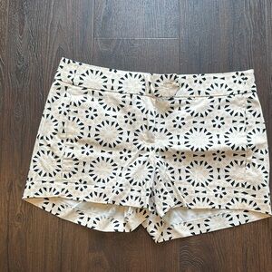 J. Crew Stylish Black and White Patterned Women's Shorts
